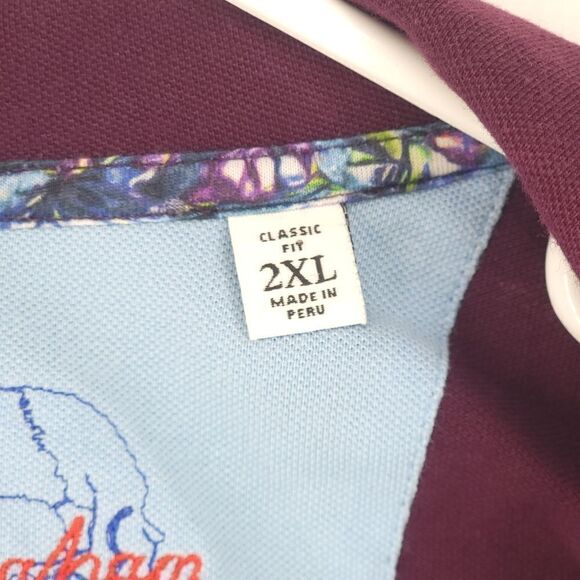Robert Graham Plum Purple Polo Shirt - Men's XXL - Picture 5 of 10